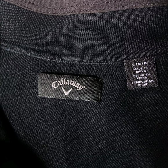 Callaway Golf Sweater Mens L Pullover Black Nationwide Insurance Logo 1/4 Zip - Picture 7 of 12